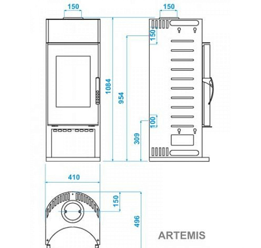 Печь-камин Artemis гранит_1